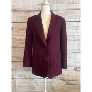 Pendleton Knockabouts 100% Virgin Wool Burgundy Womens Blazer Size 8